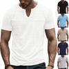 Summer Men's T-shirt Relaxed Breathable Sports Casual V-neck Design Short Sleeve