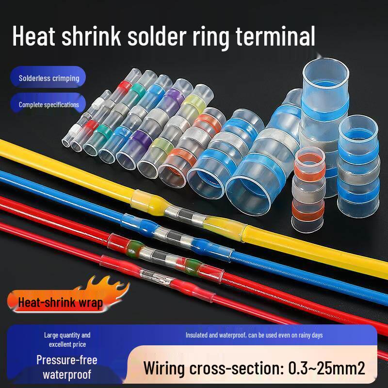 Heat Shrink Solder Ring Waterproof Wire Connector for Network Cables
