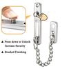 Sliding Chain Door Lock with Security Spring Anti-theft Button Heavy Child Anti-theft Front Door Chain Lock