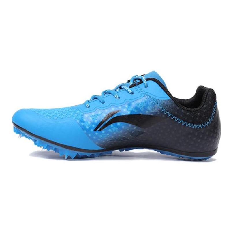 Li Ning Ткань Износостойкие Легкие Упругие Низкие Кроссовки для Бега Мужские Синий Черный LJJO118-3