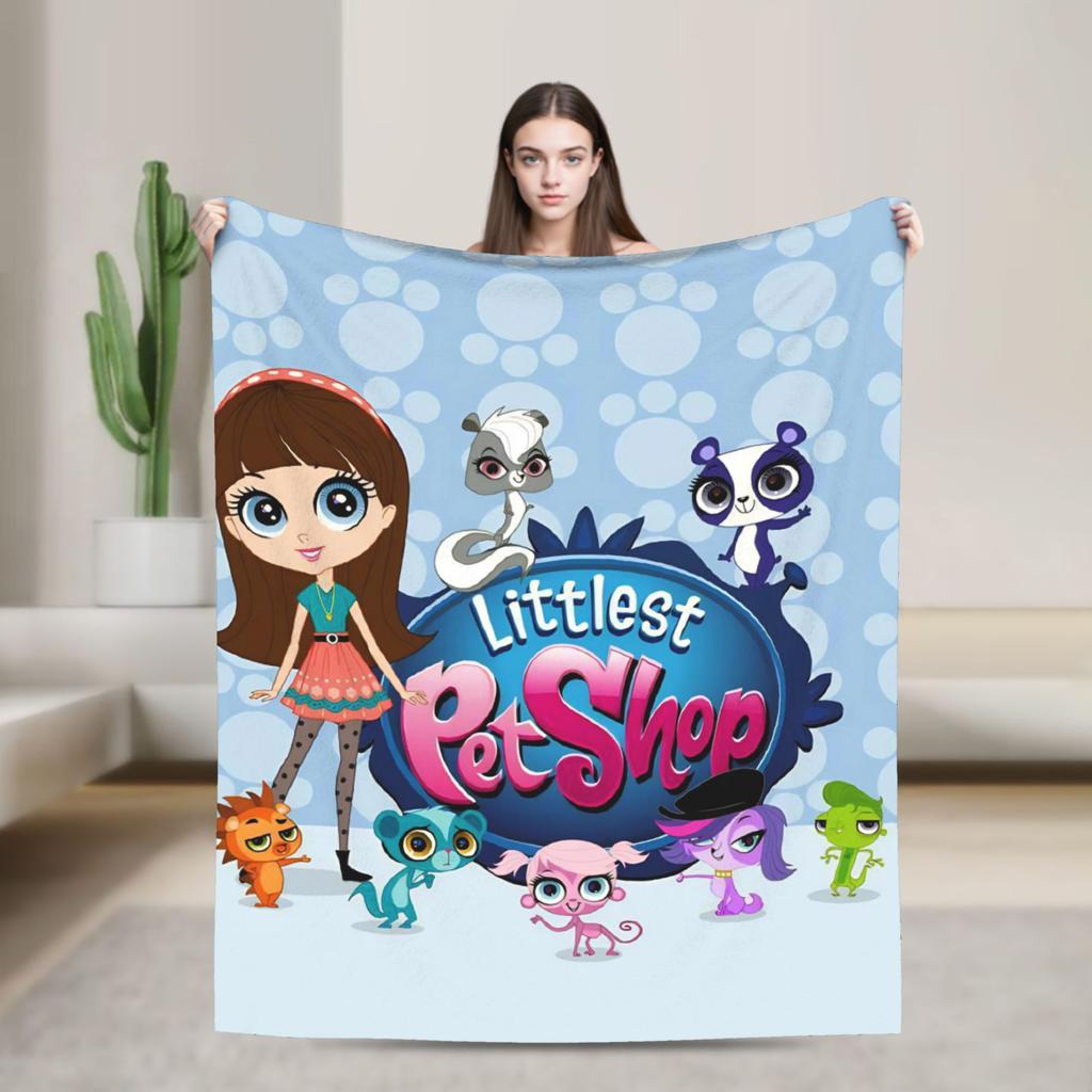 Теплое Мягкое Одеяло для Кемпинга Littlest Pet Shop Плед Фланелевое Покрывало для Улицы Новинка Чехол для Дивана-кровати