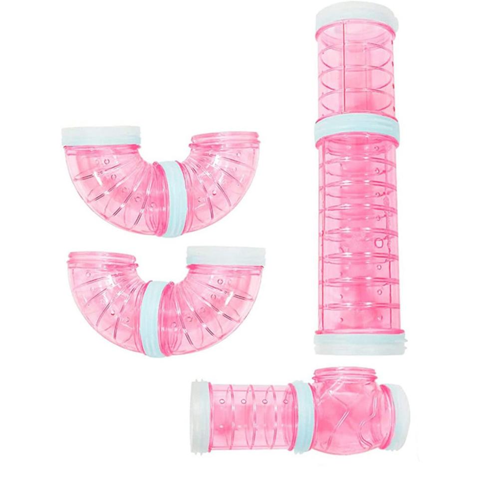 Hamster Tubes Set Transparent Hamster Cage Toys DIY  Connection Tunnel Track Rat Toy