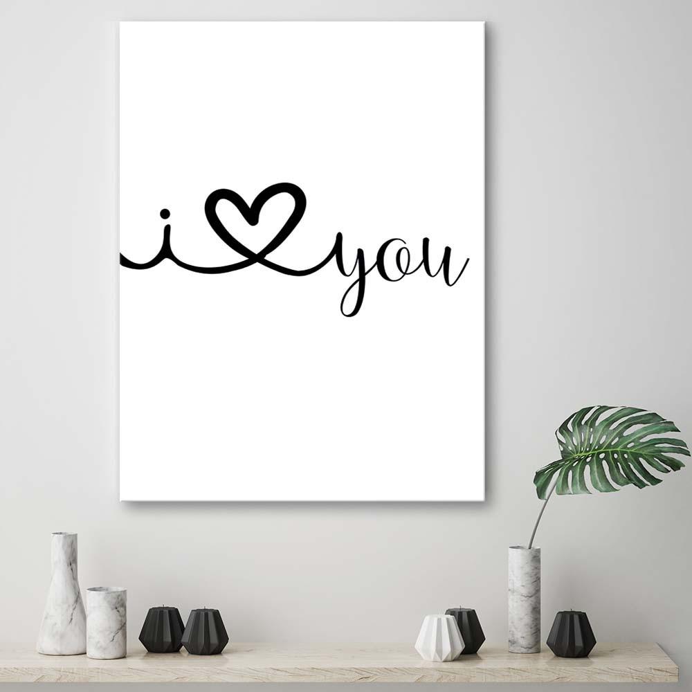 Canvas print I love you