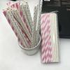 Individually Wrapped Biodegradable Striped Paper Straws
