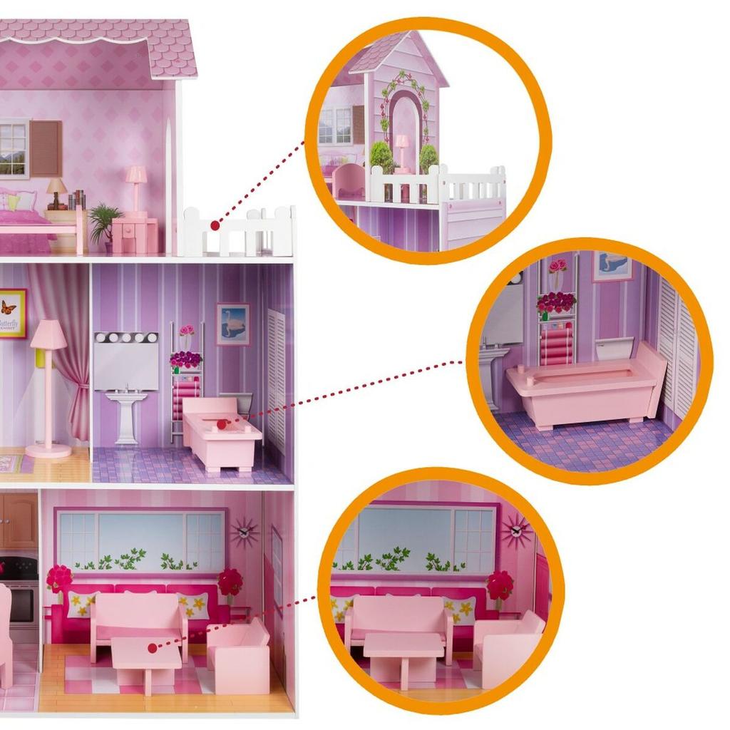 Doll's House Play & Learn 14 Pieces 80 X 112 X 31 Cm