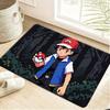 Pokemon Cute Characters Sleeping Hammock Print Non-slip Doormat, Soft Absorbent Floor Rug for Home Decor
