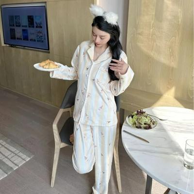 Новая осенне-зимняя женская свободная одежда из натурального бархата высокого качества из мягкого вощеного материала для дома