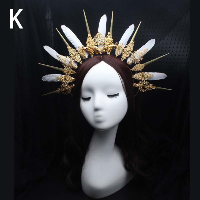16Styles Lolita Virgin Mary Baroque Tiara DIY Material Package Gorgeous Gothic Vintage Church Halo Crown Headband