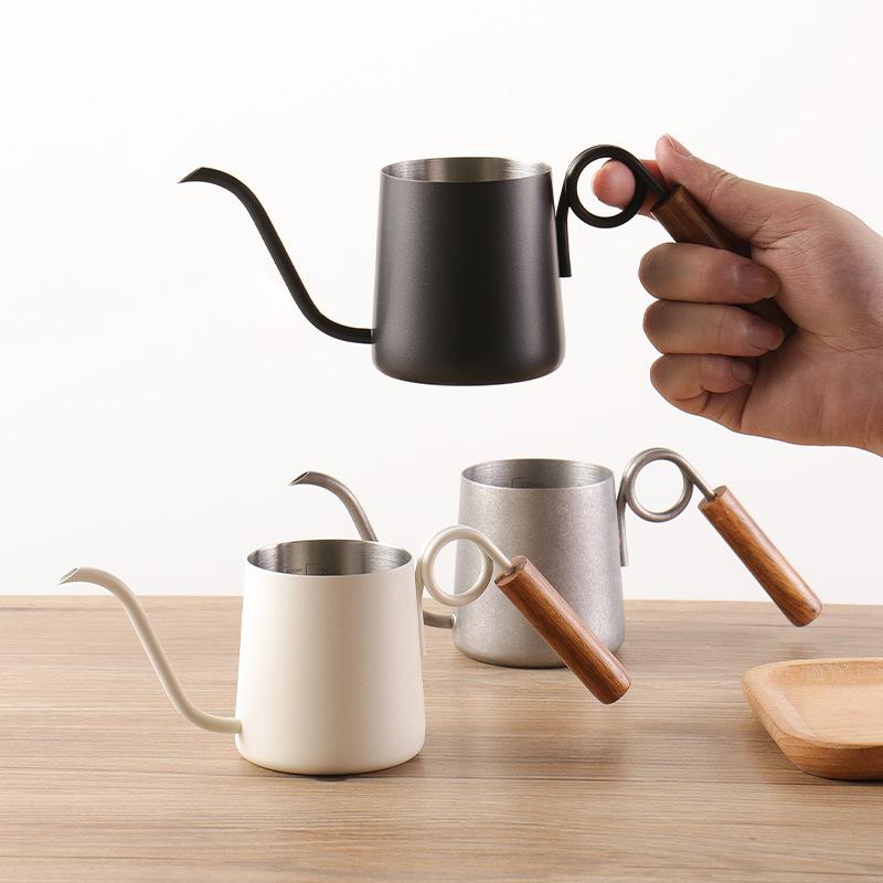 Swan Neck Kettle Coffee Cafe Accessories Coffeeware Teaware Stainless Steel Jug Barista Tools Teapot Coffee Goose Beak Gooseneck