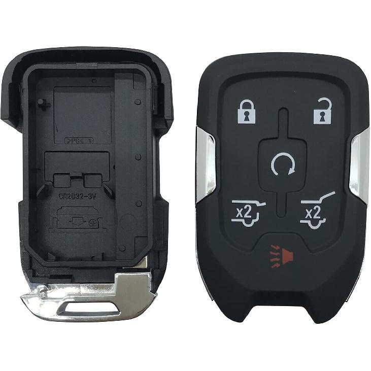 Запасной чехол для ключа-брелока подходит для Chevy Suburban Tahoe 2015 2016 2017 2018   GMC Yukon Бесключевой доступ Умный пульт дистанционного управления Корпус ключа-брелока (черный)