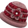 Осень и зима Новые шапки для людей среднего возраста и пожилых людей Детские вязаные шерстяные шапки Женские теплые шапки для защиты ушей с добавлением бархата Для мам