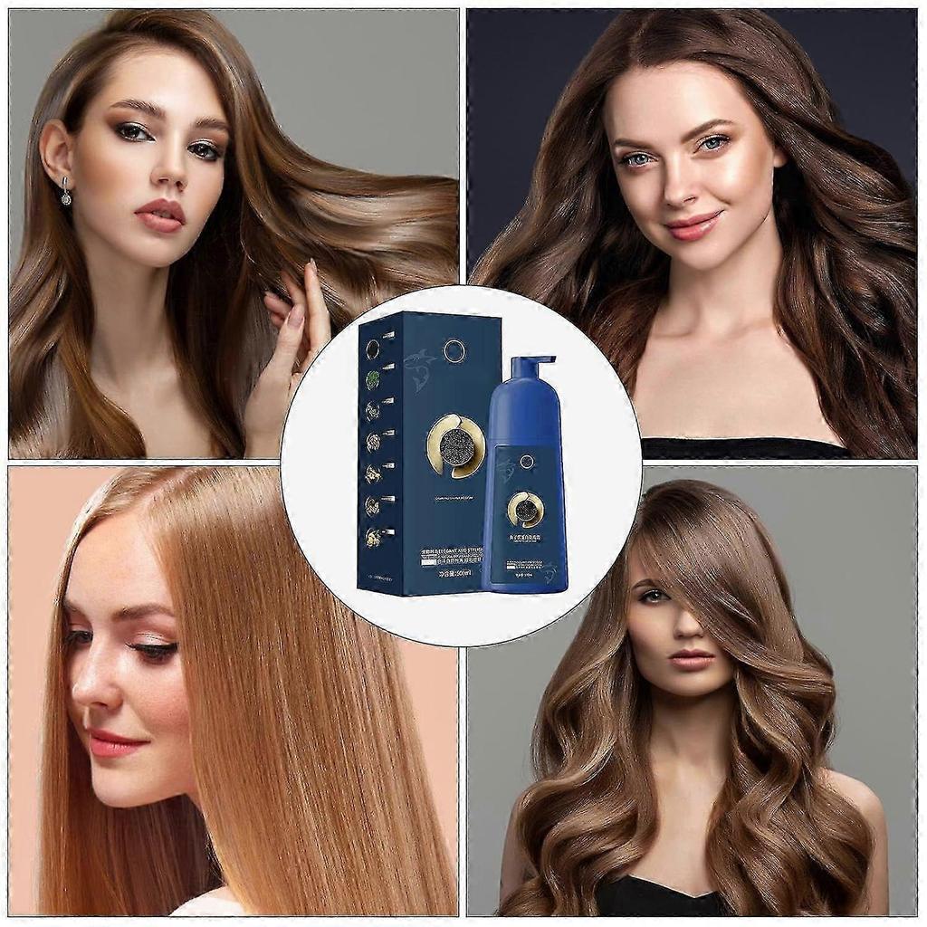 25-26 Hair Colour Shampoo, Caviar Hair Dye Shampoo, Caviar Protein Hair Dye, Plant Hair Dye, Simple Hair Colour, Covers Colour Shampoo, 500ML Instant