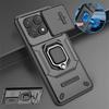 Armor Funda For Poco X6 Pro 5G Case Slide Lens Protect Cover for Poko Little X6 6X Pro X6pro Pocox6pro Magnetic Ring Stand Coque