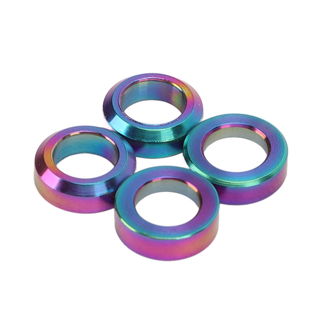 4 шт. Проставка для тормозного суппорта велосипеда из титанового сплава, вогнуто-выпуклая шайба для тормозного суппорта горного велосипеда