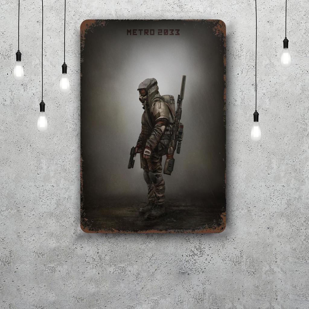 Металлопластины Metro 2033 настенный декор Винтажные жестяные знаки Капитан Металлический плакат Декор для бара паба клуба Настенное украшение