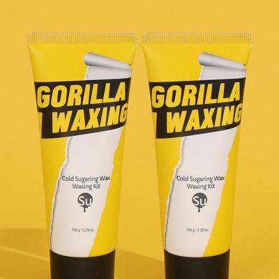Gorillawaxing Холодный воск для шугаринга без нагрева Набор для депиляции (2-Pack)