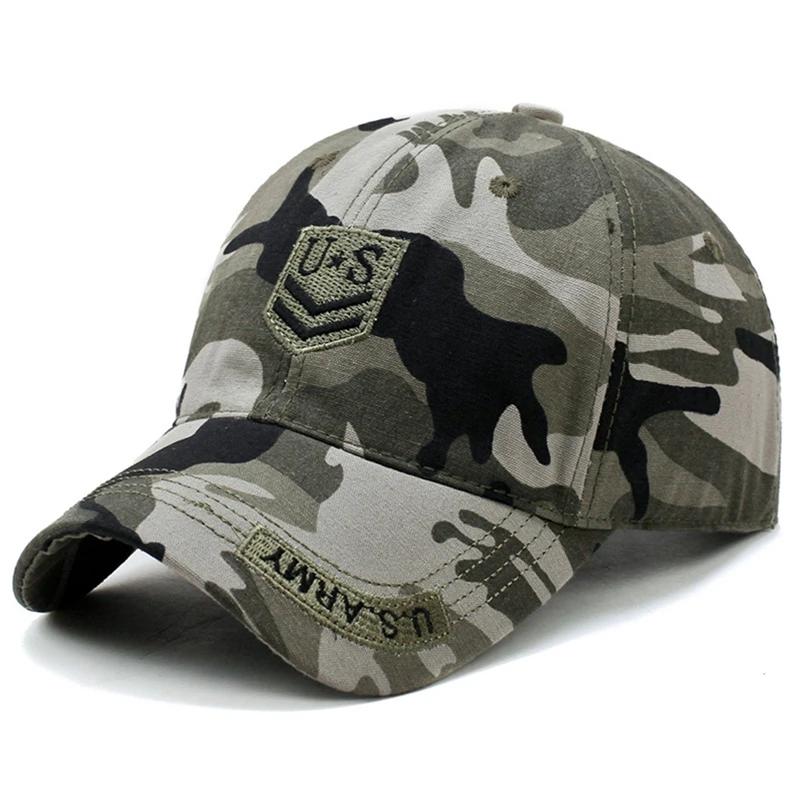 США Вышивка Мужская Женская Бейсболка Камуфляж Джунгли Унисекс Snapback Хип-Хоп Уличная Козырек Хлопок Тракер Папина Кепка