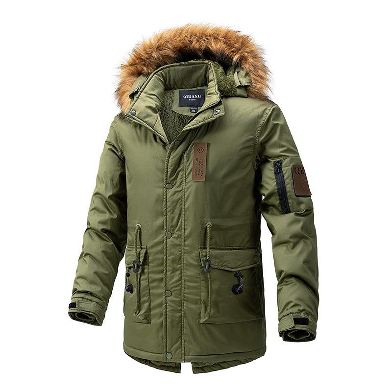 Японские и корейские рабочие хлопковые пальто средней длины, зимние бархатные утолщенные большие хлопковые пальто, модные куртки с капюшоном, пальто, теплые ветровки