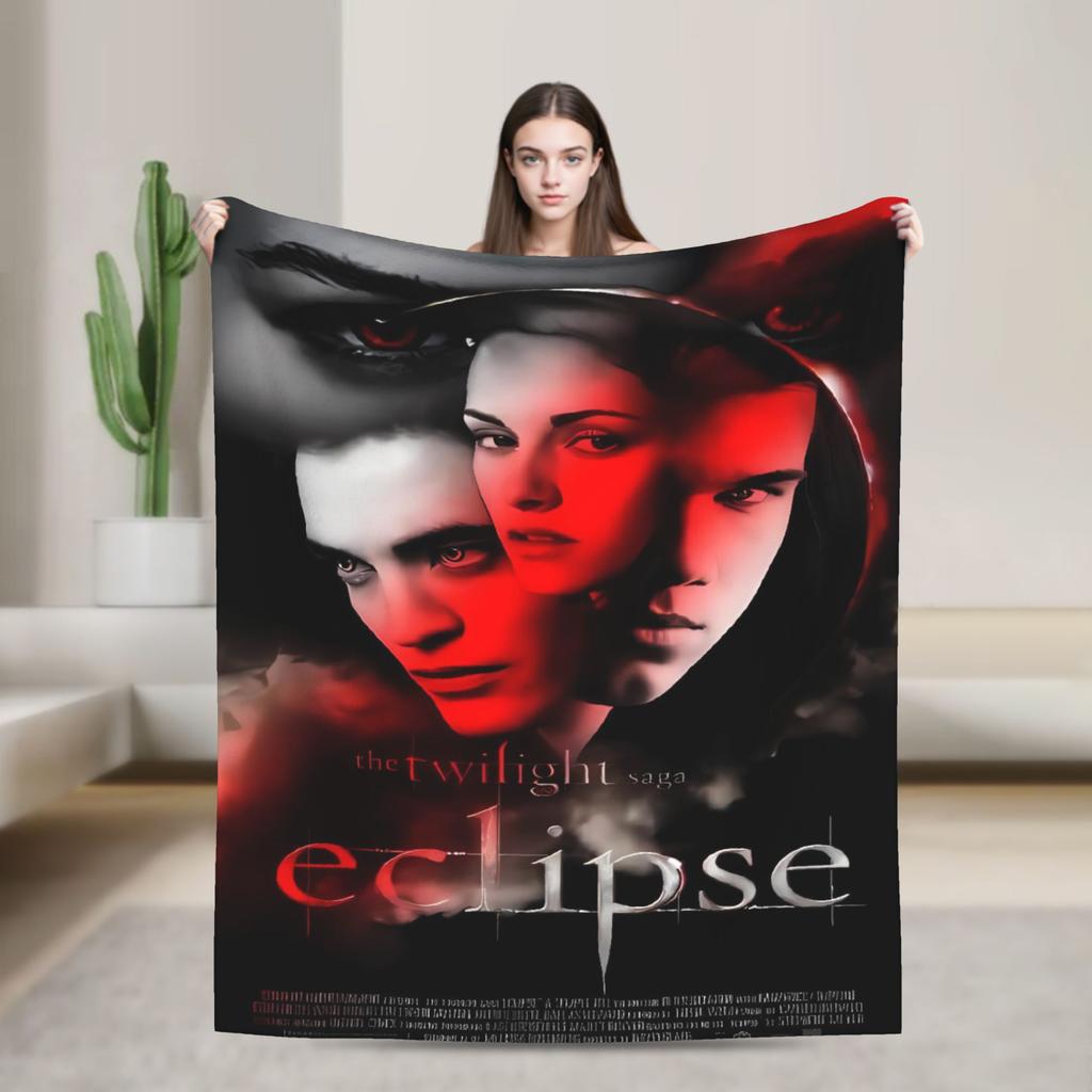 3D The Twilight Saga Edward Bella Super Warm Blanket  Travel Office Plush Throw Blanket Flannel Bedspread Sofa Bed Cover