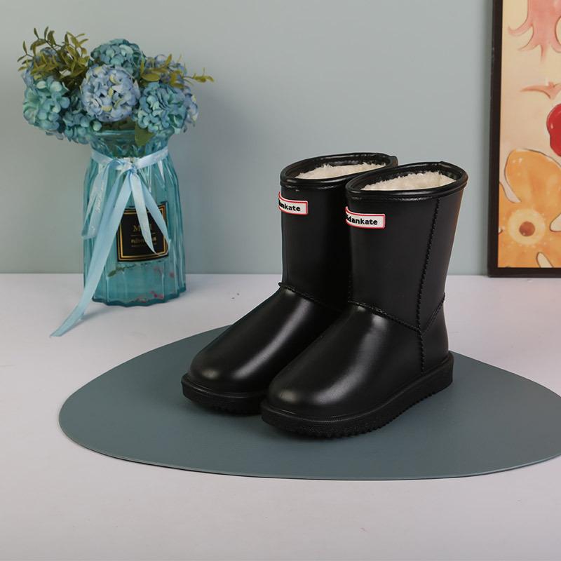 Корейская мода новые водонепроницаемые детские зимние ботинки зимние теплые ботинки из овечьей шерсти для мальчиков и девочек