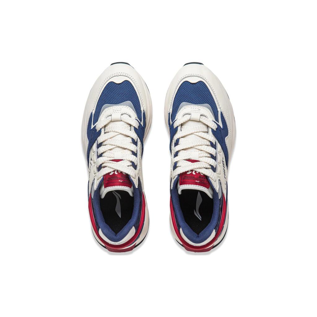 Li Ning 001 Chuxin V2 Casual Versatile Non-Slip Wear-Resistant Sneakers Men Sneakers White Blue AGCT501-1