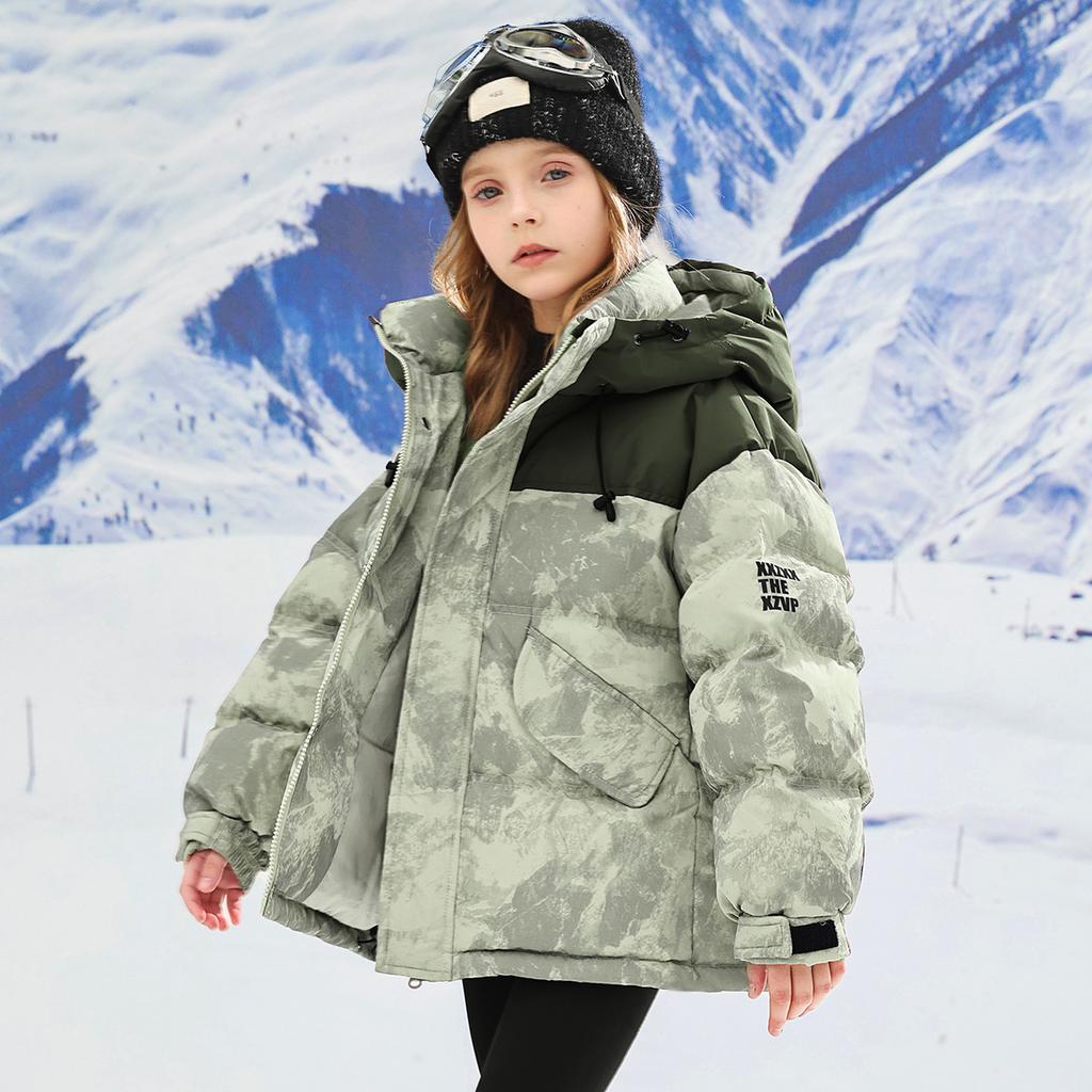 Детская зимняя одежда утепленная, цветная куртка-пуховик для зимы