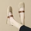 Retro One-Strap Mary Jane Shoes Flat-Bottomed Shallow Grandma Shoes Boken Single Shoes