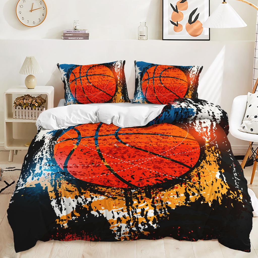 Футбольный 3D-принт с цифровым узором пододеяльник наволочка постельное белье для спальни комплект из трех предметов