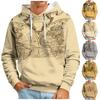 Мужская толстовка с капюшоном в стиле ретро с длинным рукавом, топы, куртка, верхняя одежда
