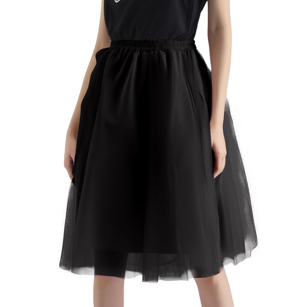 Женская модная однотонная юбка-полусолнце, юбка-фонарик для вечеринки, юбка-сетка