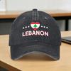 Lebanon Flag Map Beirut Cedar Tree Lebanese Heritage Design Sun Baseball Cap  Street Style Unisex Women Washed Trucker Hat Gift