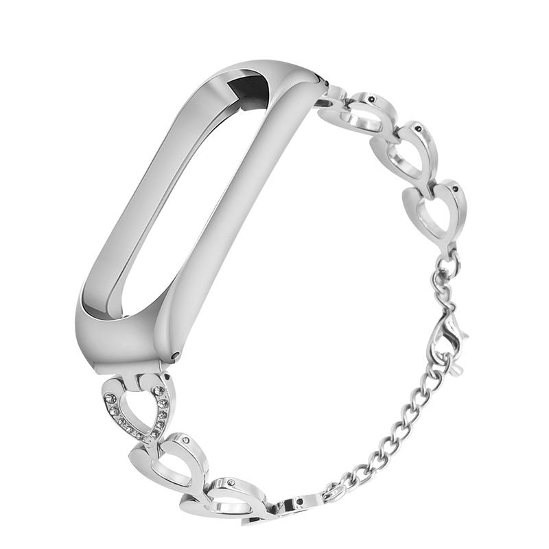 Ремешок для Mi Band 3 4 5 6 7 из нержавеющей стали Xiaomi Mi 6 5 4 3 Регулируемый ремешок для часов Браслет на запястье Аксессуары для умных часов для женщины, жены, дочери