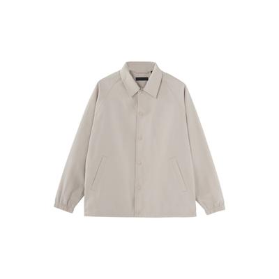 Uniqlo Однотонная повседневная куртка с лацканами Унисекс куртки Бежевый 445041-30