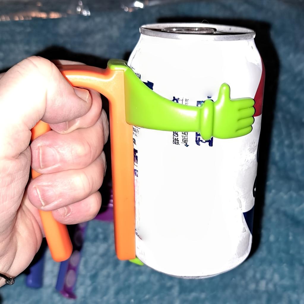 Держатель для переноски банки газировки 12 унций, Ручка для банки напитка с удобным захватом для газировки, пива, поп-музыки, Прочный пластик, Идеально для вечеринок, мероприятий, Аксессуар для вечеринки