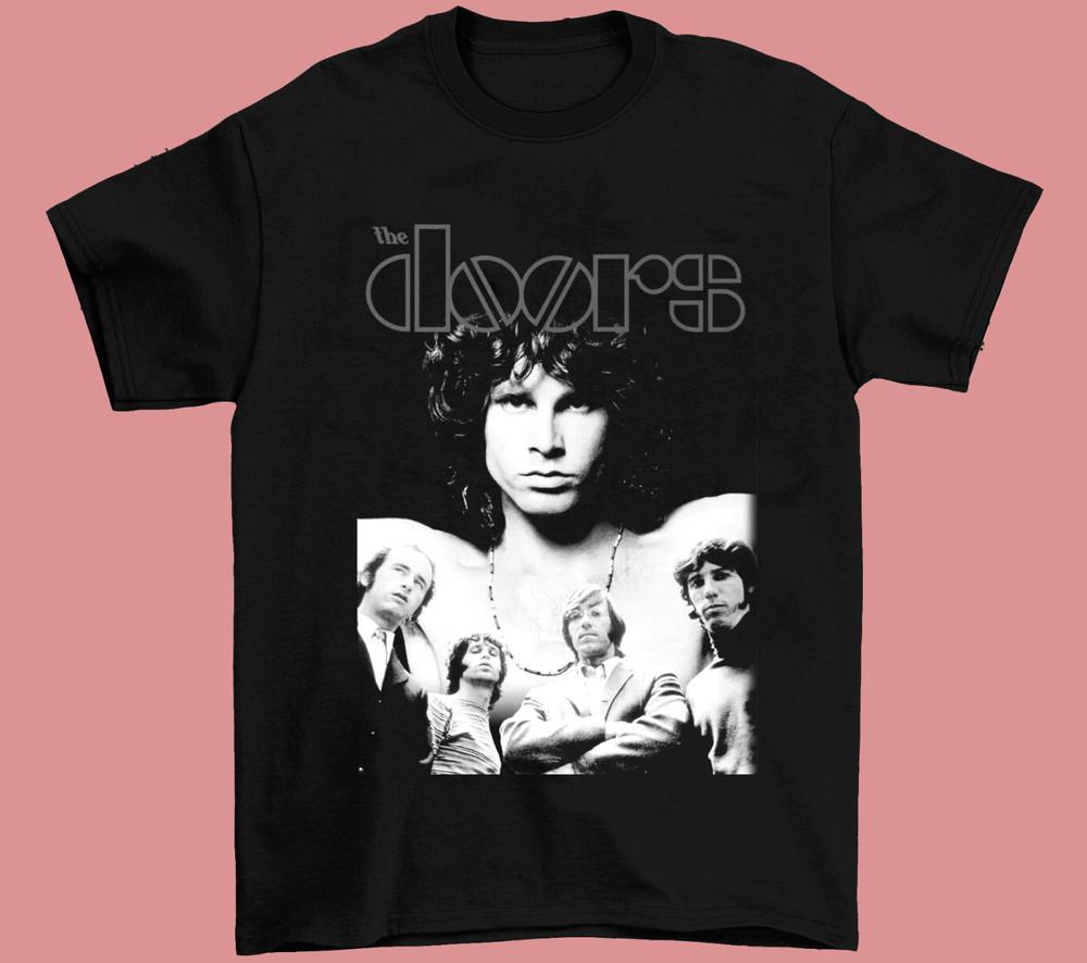 Футболка The Doors Для фанатов Черная с коротким рукавом Унисекс Все размеры S-234XL Унисекс Футболка