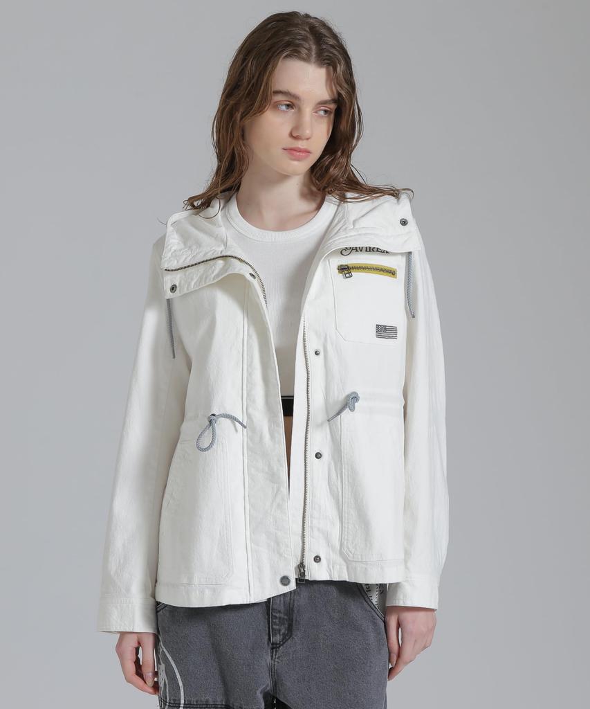 AVIREX COLOR ZIP COMBI JACKET Women's S 033 Off White 783-5152601