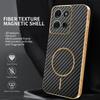 Для Motorola Moto G75 5G Чехол для телефона Текстурированный под карбоновое волокно Гальванизированный ТПУ Задняя крышка
