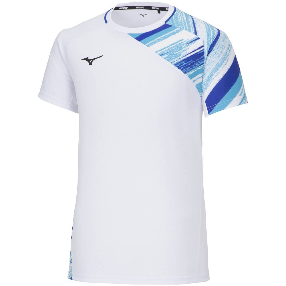 Tennis Wear Game Shirt Short Sleeve Sweat Absorbent Quick Drying 62JAA004 White M [Mizuno]