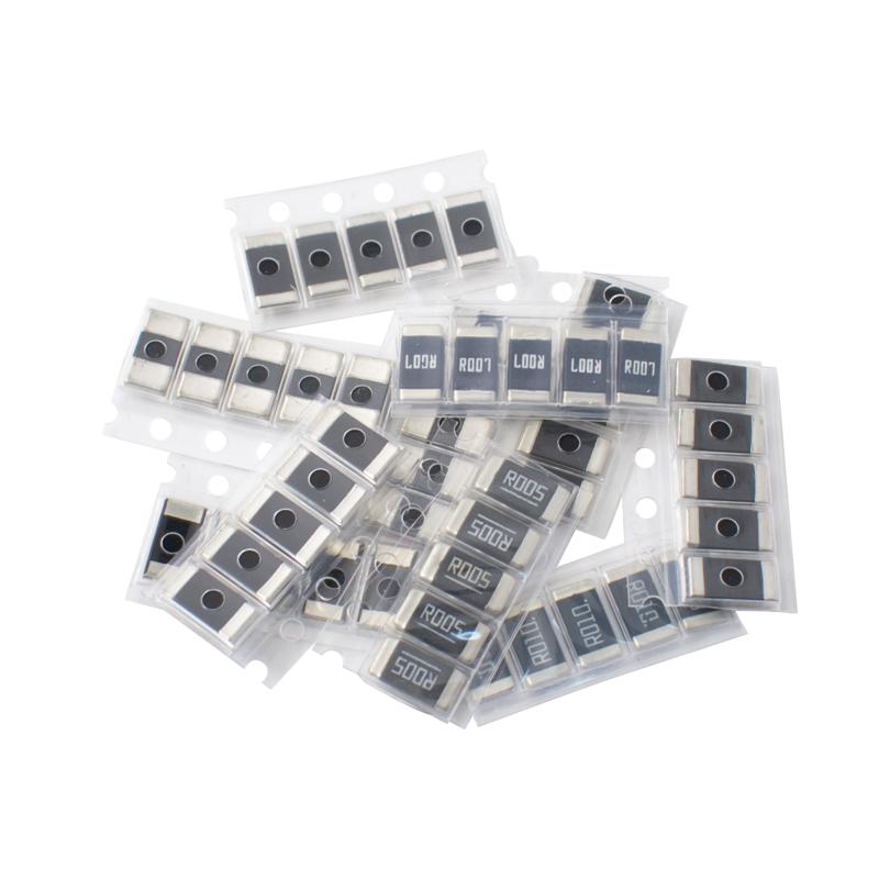 LIZAO 2512 SMD Сплав Резисторный набор для измерения тока 50 шт. 10 номиналов от R001 до R100 Смешанный набор