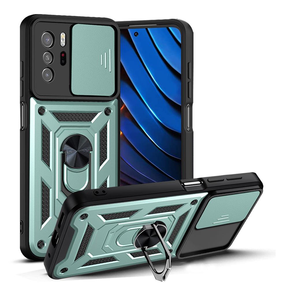Slide Camera Protector Shockproof Armor Ring Case For Xiaomi Redmi Note 11 Pro Plus POCO M4 10 10S 10T 11T X3 X4 M3 GT NFC