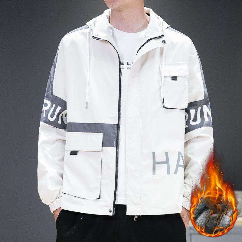 Куртка мужская весна, осень и зима новинка тренд с капюшоном повседневная универсальная свободная куртка верхняя одежда