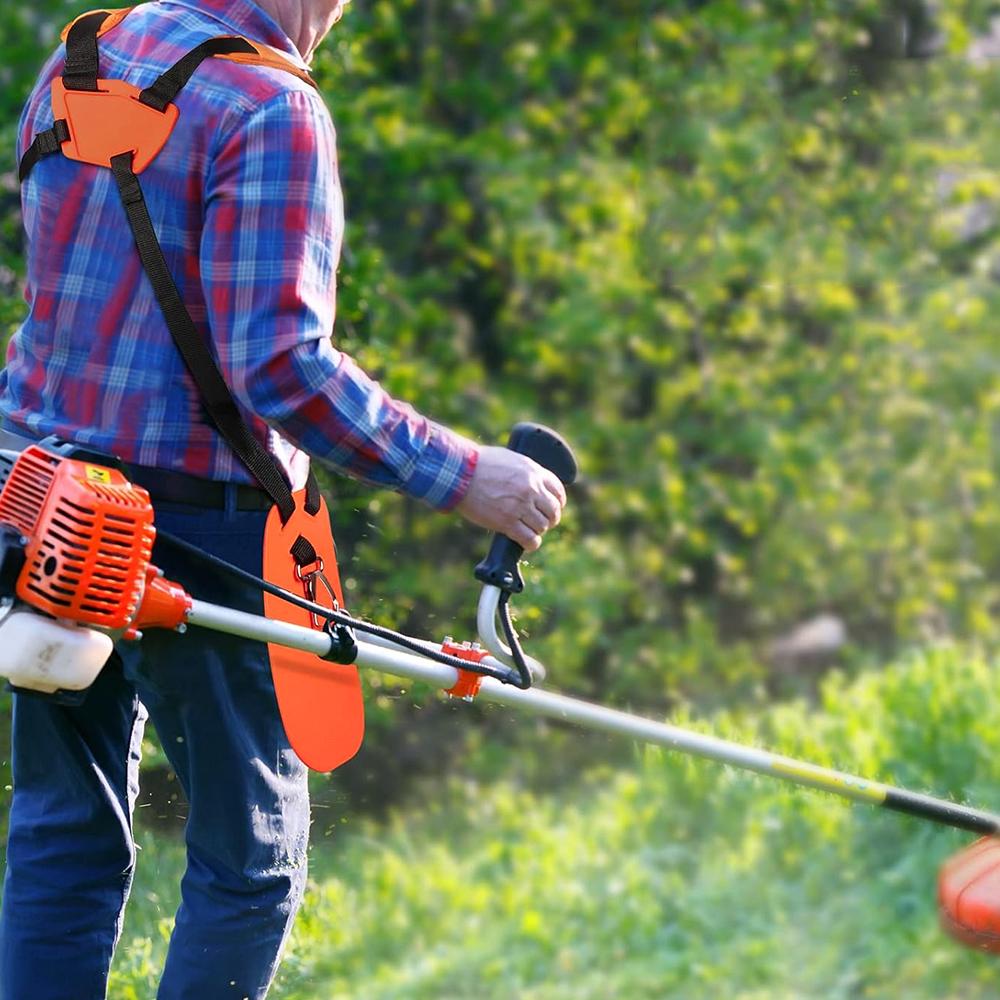 For Brush Cutter Trimmer Garden Pruner Strimmer Padded Belt Backpack Lawn Mower Comfortable Labor Saving W Shape Double Shoulder Harness Strap