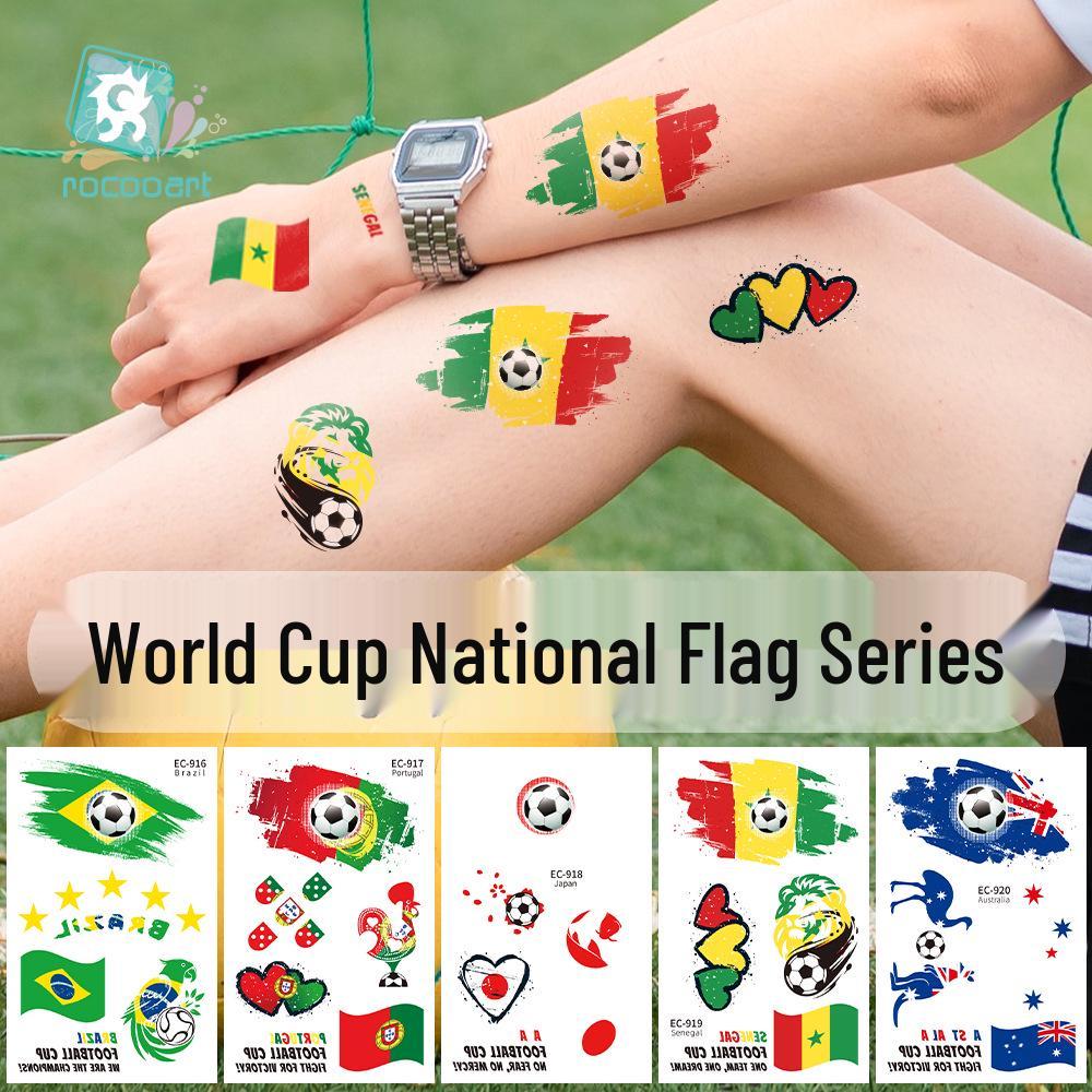 2026 World Cup USA Canada Mexico National Flag Water Transfer Face Tattoos