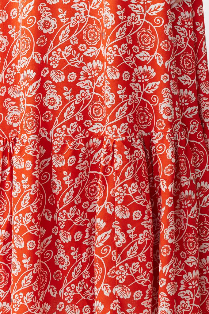 Women's Hijab Dress New Season Fashion Stone Floral Lined Ruffle Detailed Belted Woven Dress