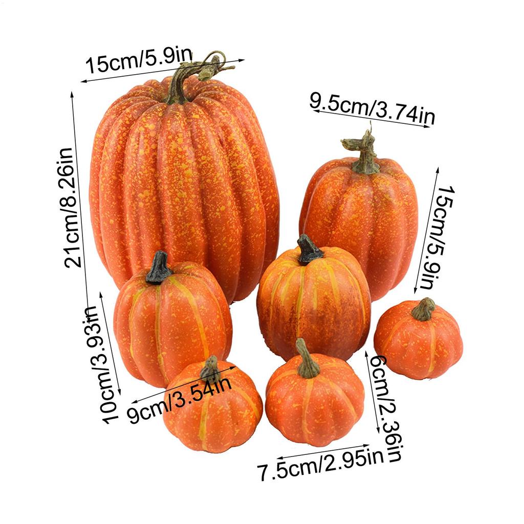 Fake Pumpkin Assorted Sizes Pumpkin Decorations Faux Artificial Pumpkins Foam Pumpkins Fall Pumpkin Decorations Tabletop