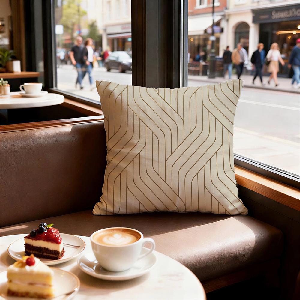 Golden light luxury lines Cushion Cover Decorative Cushions Covers Cover Sofa x Pillow Piece x x Pillowcase