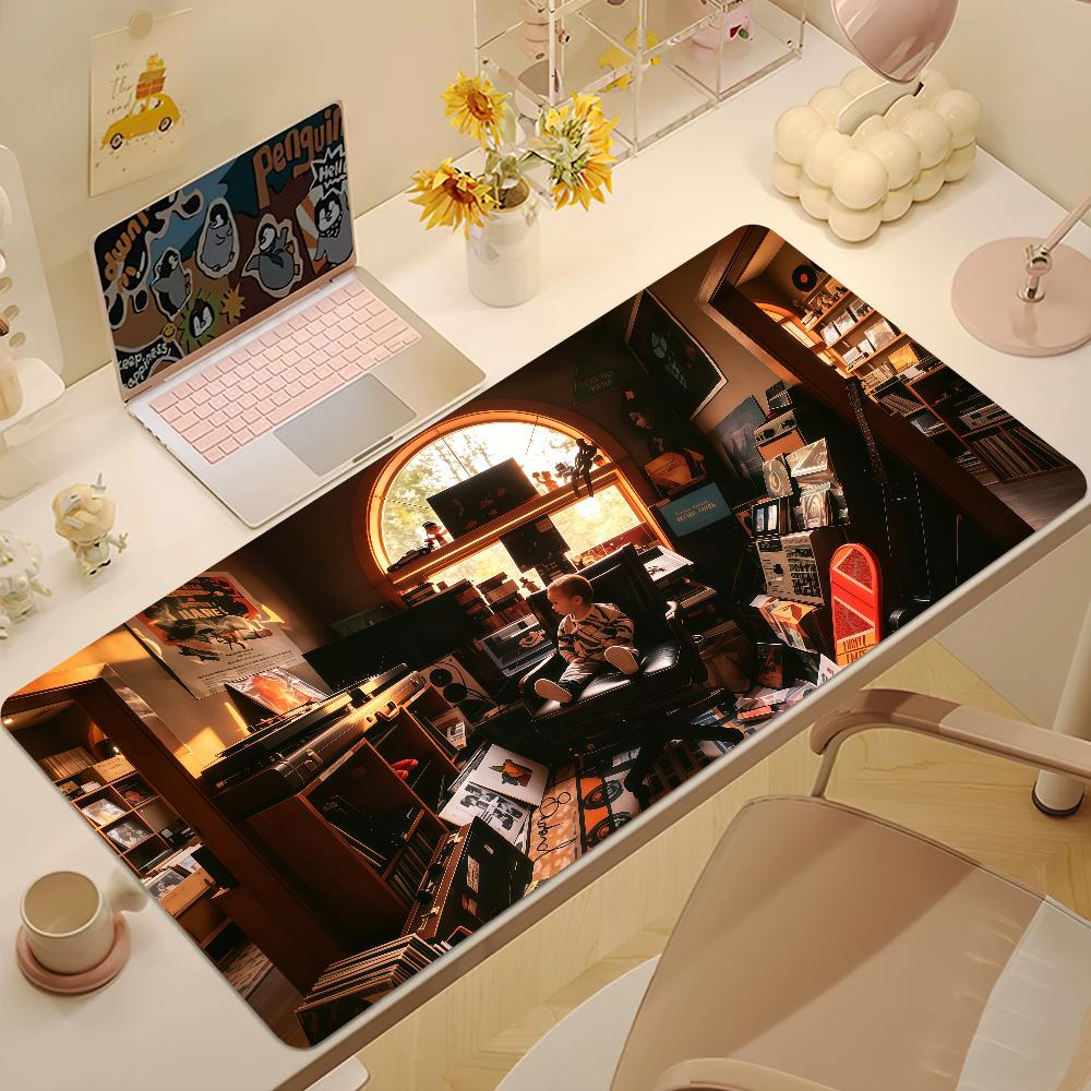 Singer LLogic Mouse Pad Large NonSlip Lockedge Desktop Computer Desk Mat Keyboard Mousepad Office Gamer Student Fans Gift