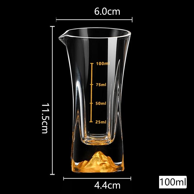 Crystal Liquor Spirits Shot Glasses Share Pot with Scale Wine Glasses Whiskey Glass Spirits Vodka Brandy Wine Dispenser