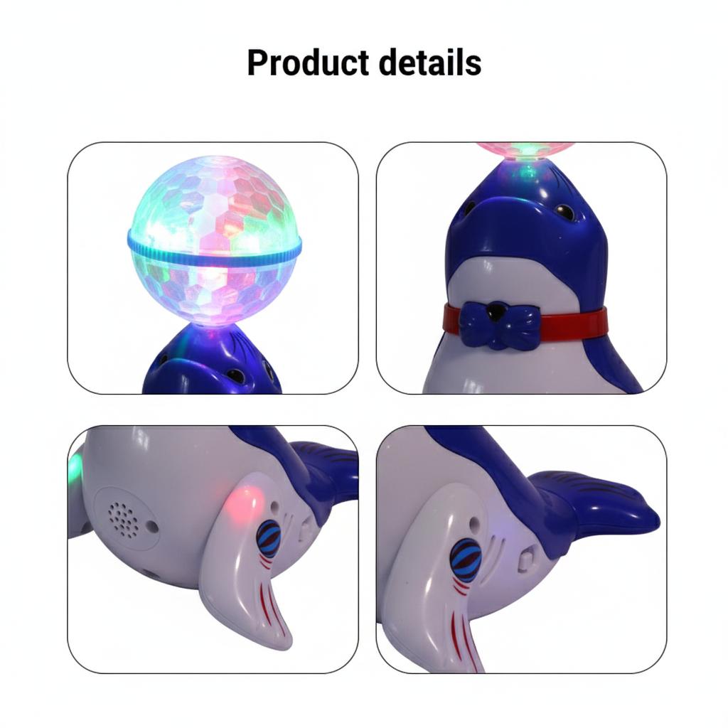 Electric Seal Toy for Kids with LED Lights Music and Acrobatic Performance