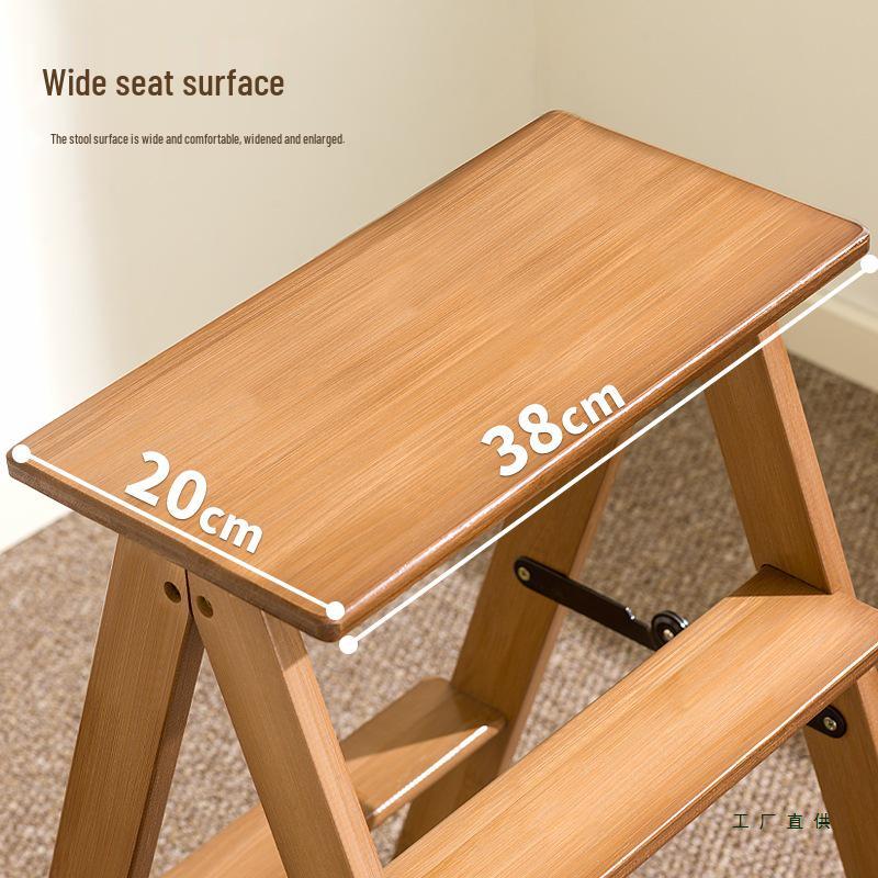 Folding Multifunctional Kitchen Ladder Stool - Portable, Sturdy, 3-Step Design